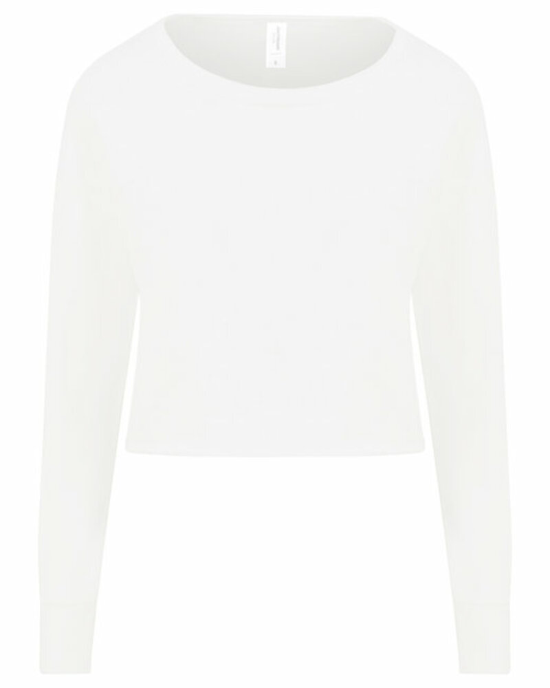 just hoods by awdis jha035 ladies' cropped pullover sweatshirt Front Fullsize