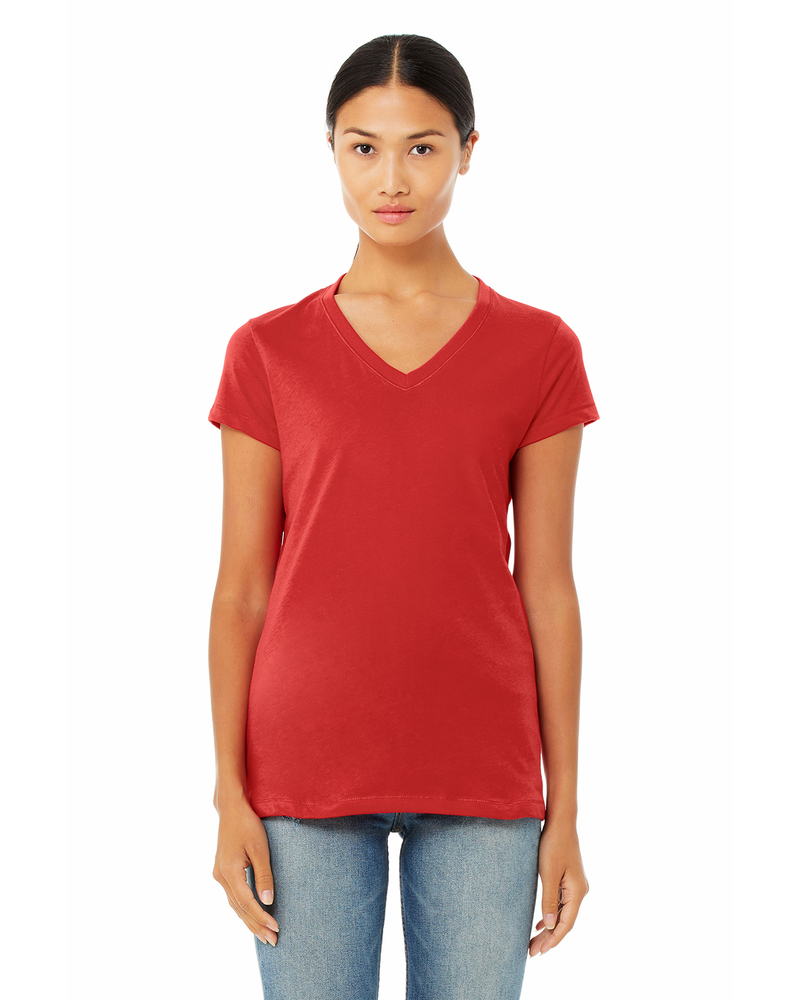 bella + canvas b6005 ladies' jersey short-sleeve v-neck t-shirt Front Fullsize