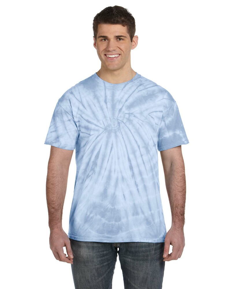 Tie-Dye CD101 Adult 5.4 oz. 100% Cotton Spider T-Shirt Front Fullsize"