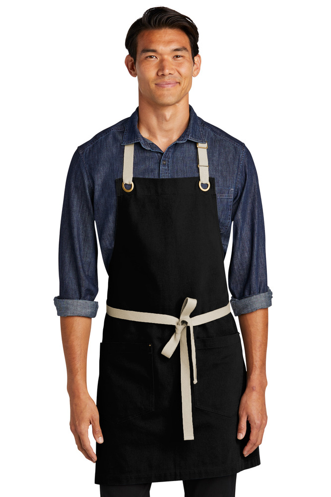 port authority a815 canvas full-length two-pocket apron Front Fullsize