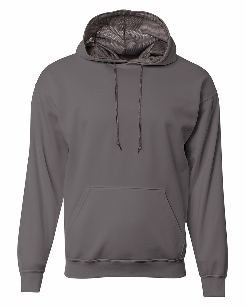 a4 n4279 men's sprint tech fleece hooded sweatshirt Front Fullsize