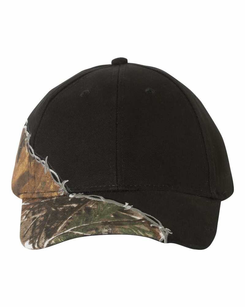 kati lc4bw camo with barbed wire embroidery cap Front Fullsize