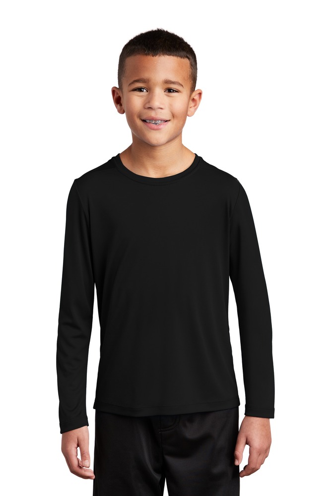 Sport-Tek YST420LS Youth Posi-UV ™ Pro Long Sleeve Tee Front Fullsize"