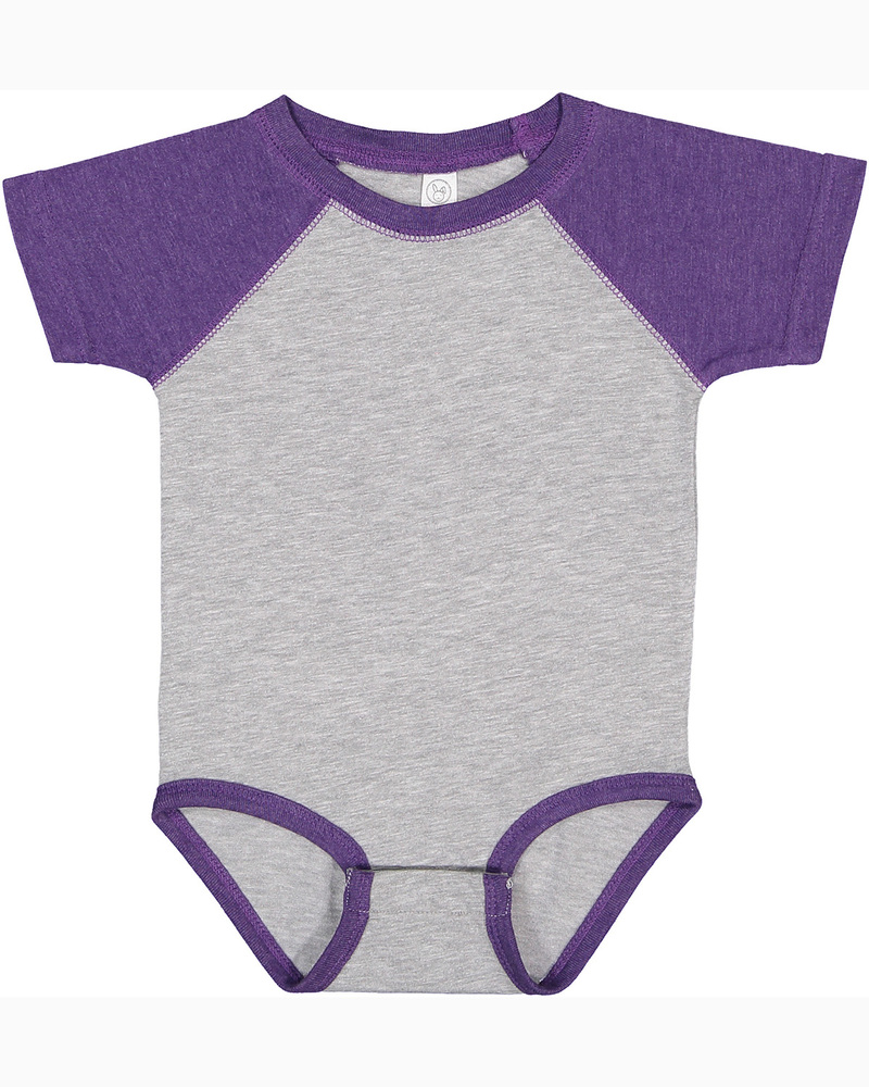 Rabbit Skins RS4430 Infant Baseball Bodysuit Front Fullsize"