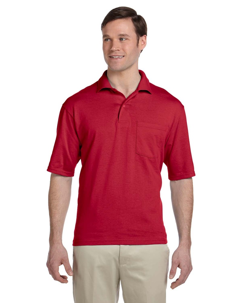 jerzees 436p spotshield ™ 5.6-ounce jersey knit sport shirt with pocket Front Fullsize