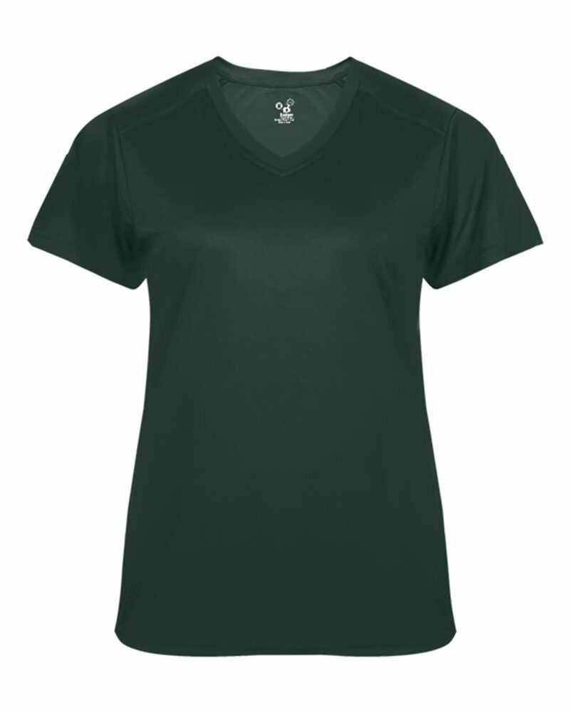 Badger Sport 4062 Ultimate Softlock Women's V Neck Tee Front Fullsize"