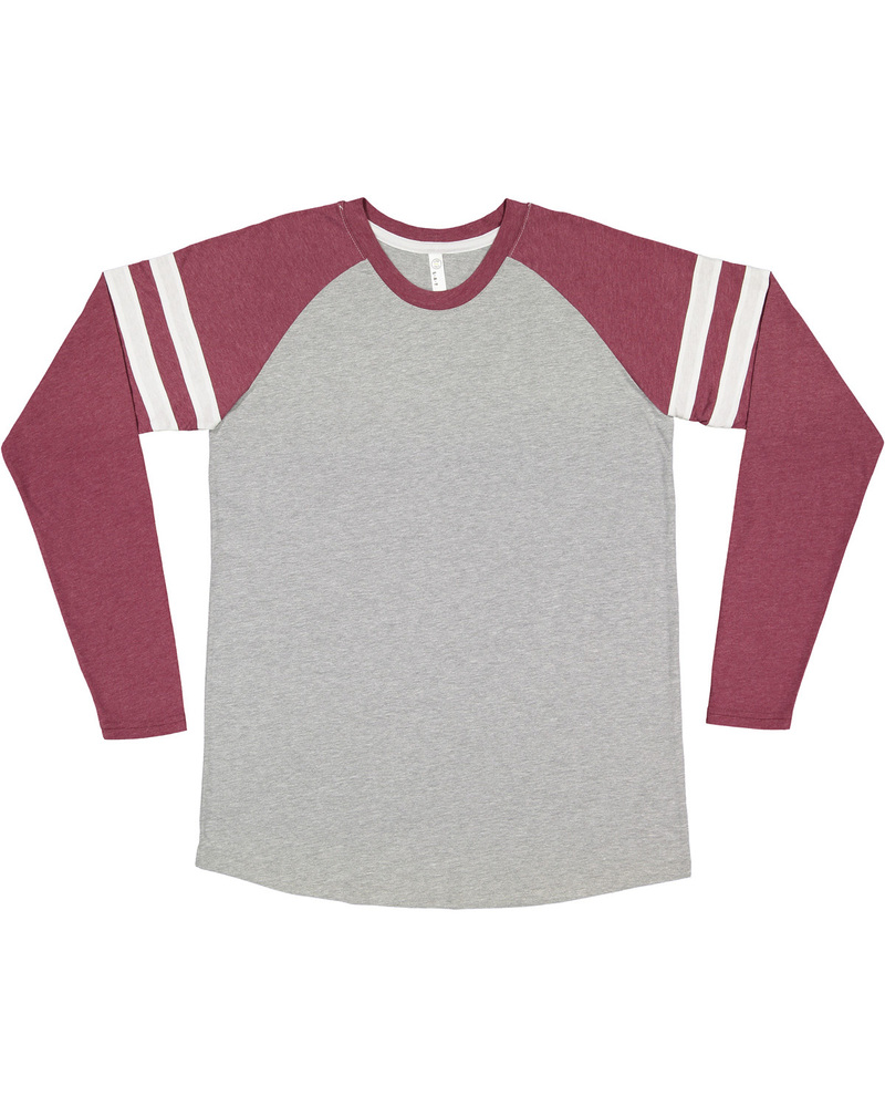 LAT 6934 Men's Gameday Mash-Up Long Sleeve Fine Jersey T-Shirt Front Fullsize"