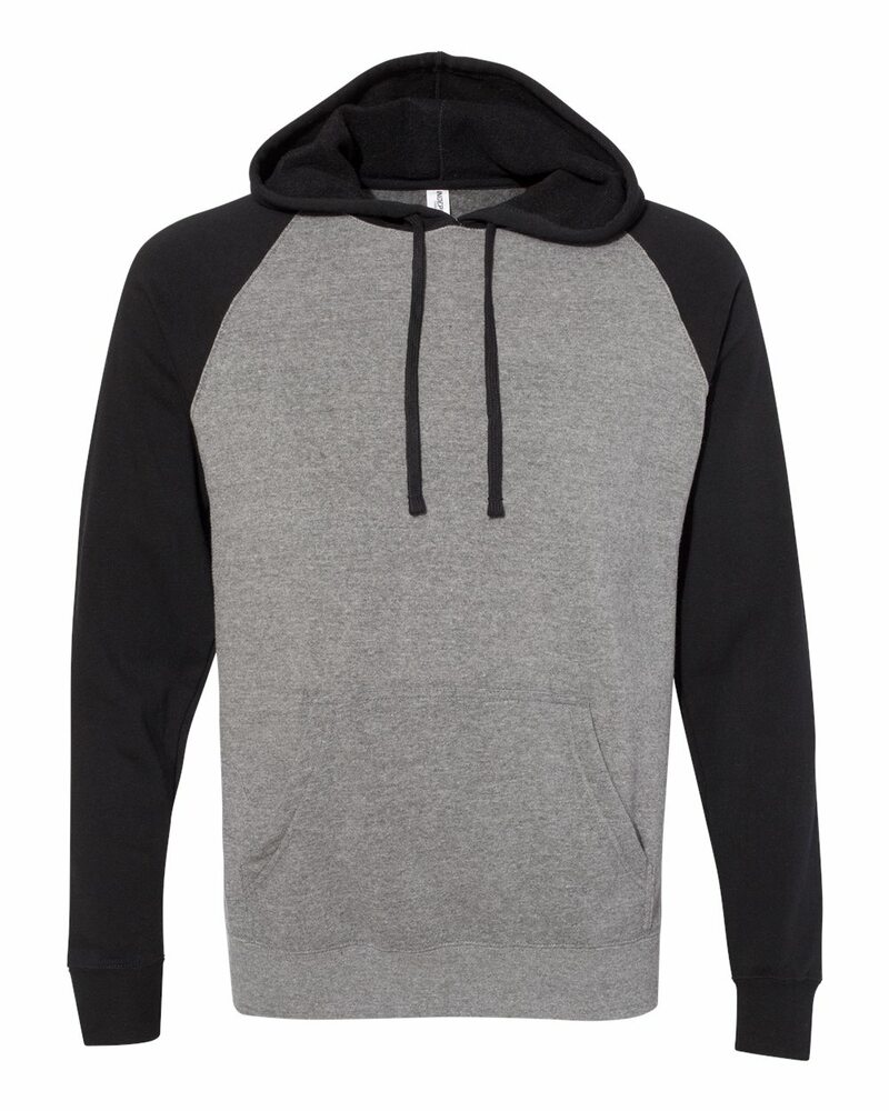 independent trading co. prm33sbp unisex special blend raglan hooded sweatshirt Front Fullsize