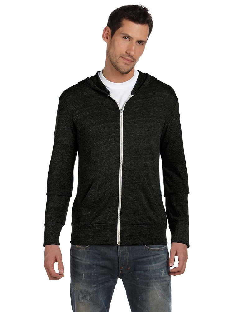 alternative aa1970 unisex eco-jersey™ zip hoodie Front Fullsize