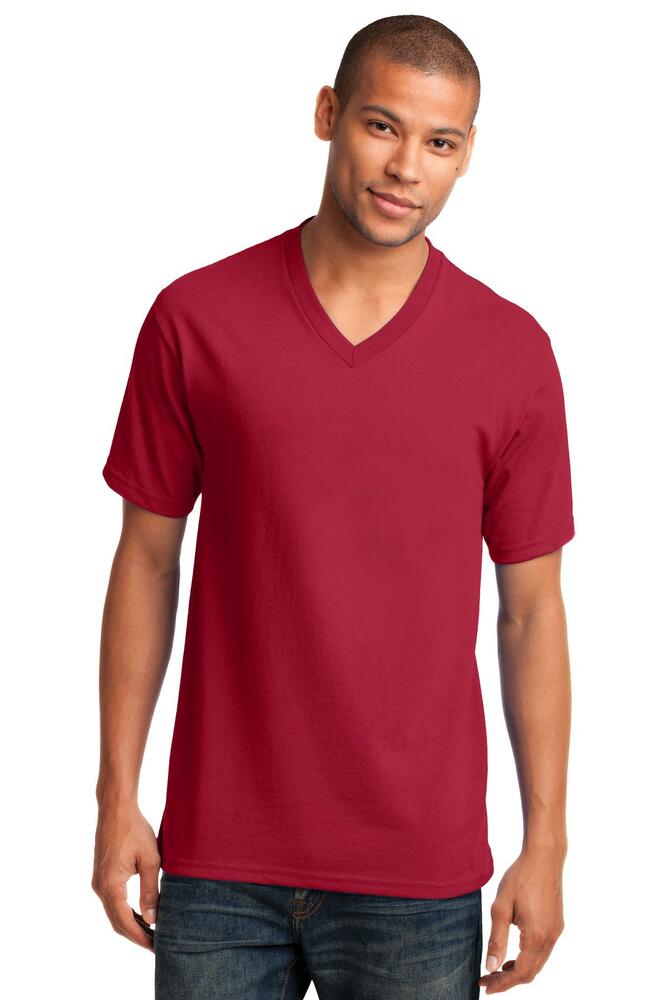 Port & Company PC54V Core Cotton V-Neck Tee Front Fullsize"
