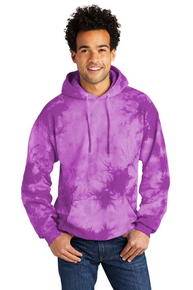Port & Company PC144 Crystal Tie-Dye Pullover Hoodie Front Fullsize"