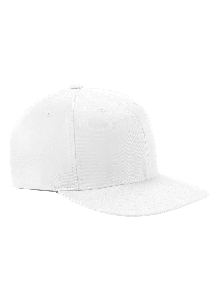 flexfit 6297f adult wooly twill pro baseball on-field shape cap with flat bill Front Fullsize
