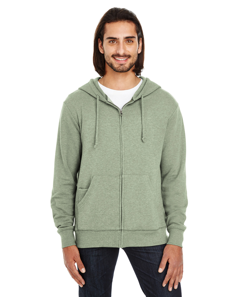 Threadfast Apparel 321Z Unisex Triblend French Terry Full-Zip Front Fullsize"