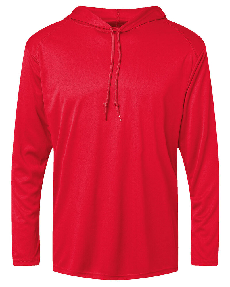 Badger Sport 4105 B Core L/S Hood Tee Front Fullsize"