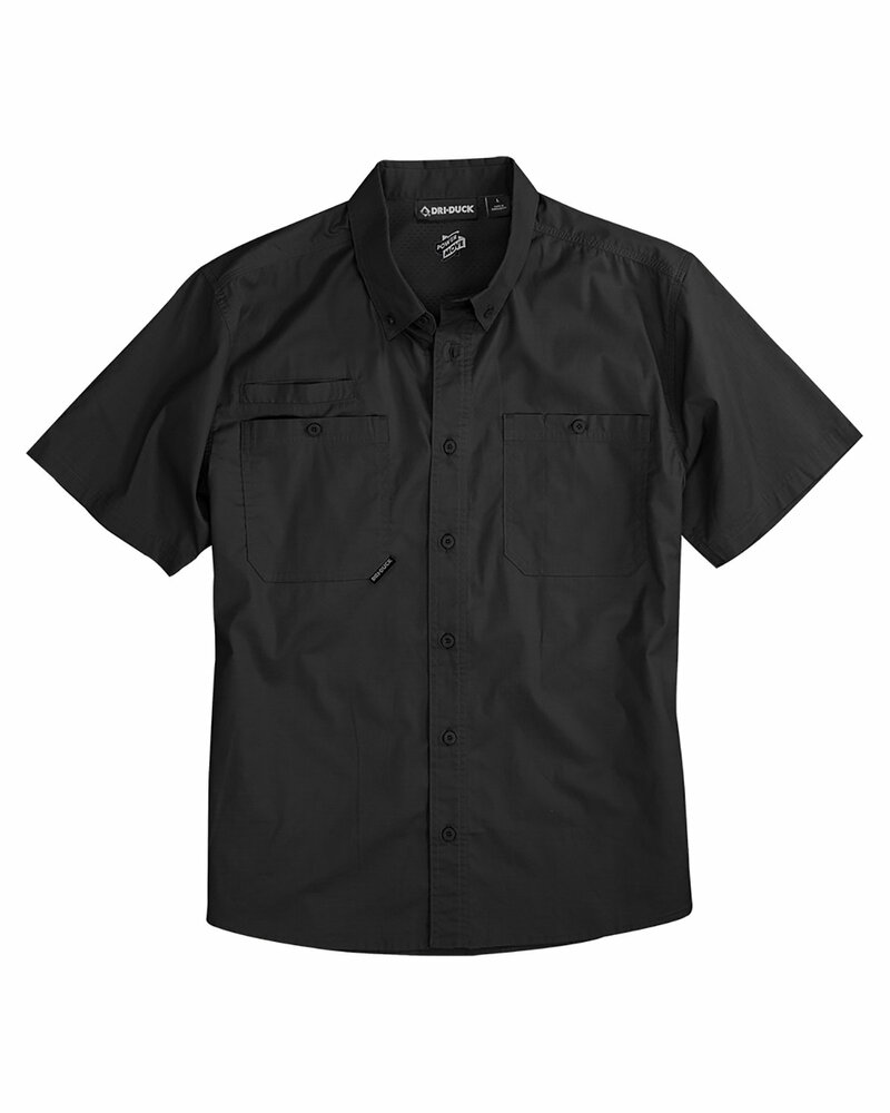 dri duck 4451dd men's craftsman ripstop short-sleeve woven shirt Front Fullsize