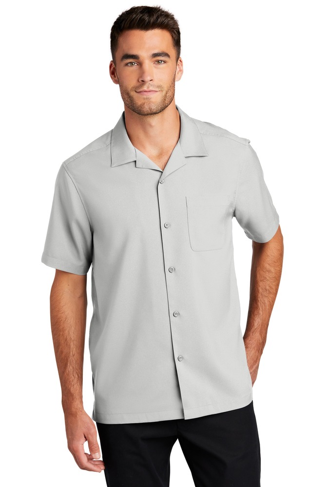port authority w400 short sleeve performance staff shirt Front Fullsize