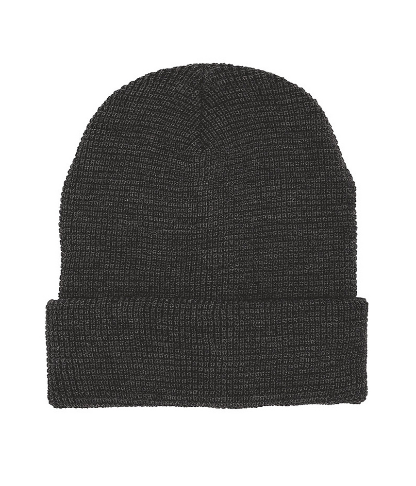 Mega Cap 5001C Waffle Knit Cuff Beanie Front Fullsize"