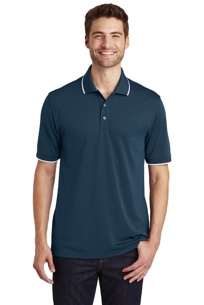 port authority k111 dry zone ® uv micro-mesh tipped polo Front Fullsize