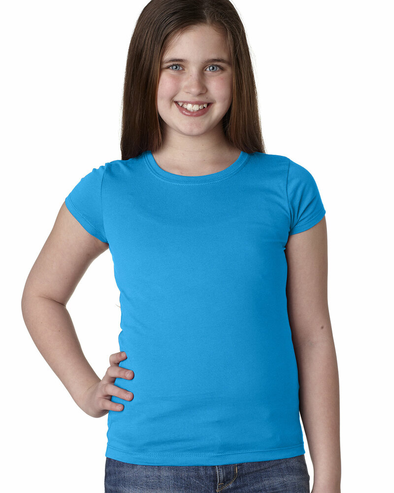 next level n3710 youth girls’ princess t-shirt Front Fullsize
