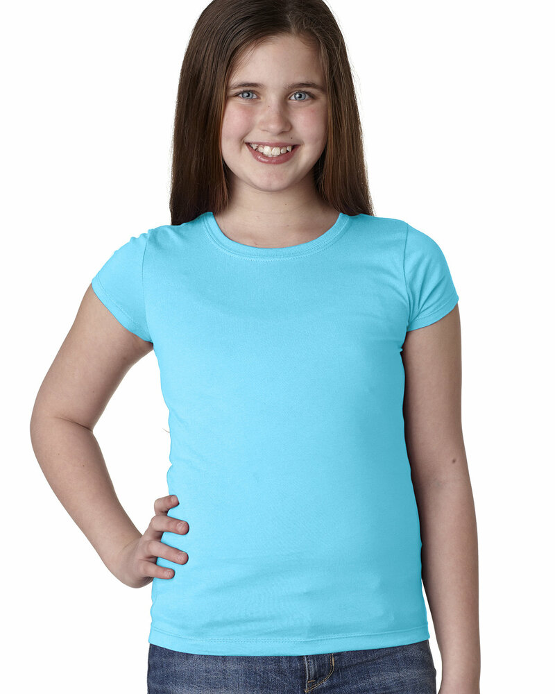 Next Level N3710 Youth Girls’ Princess T-Shirt Front Fullsize"