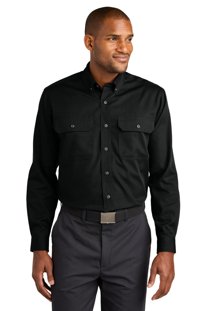 CornerStone CSW174 Long Sleeve Select Ripstop Shirt Front Fullsize"