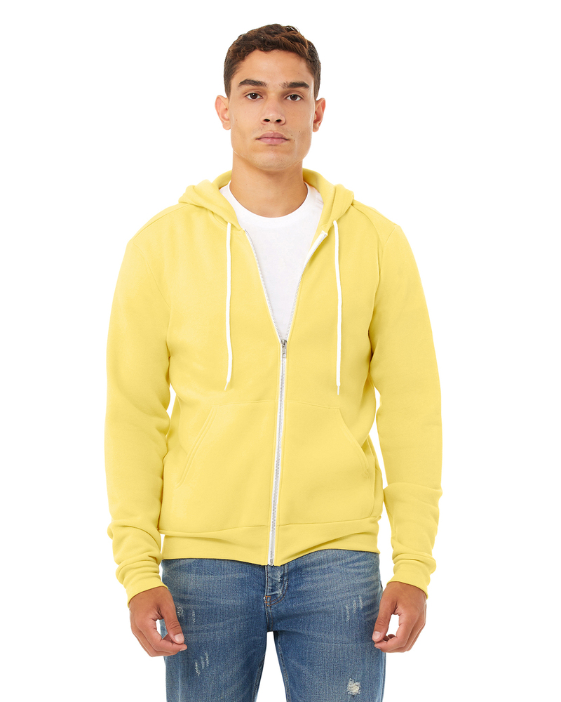 bella + canvas 3739 unisex sponge fleece full-zip hooded sweatshirt Front Fullsize