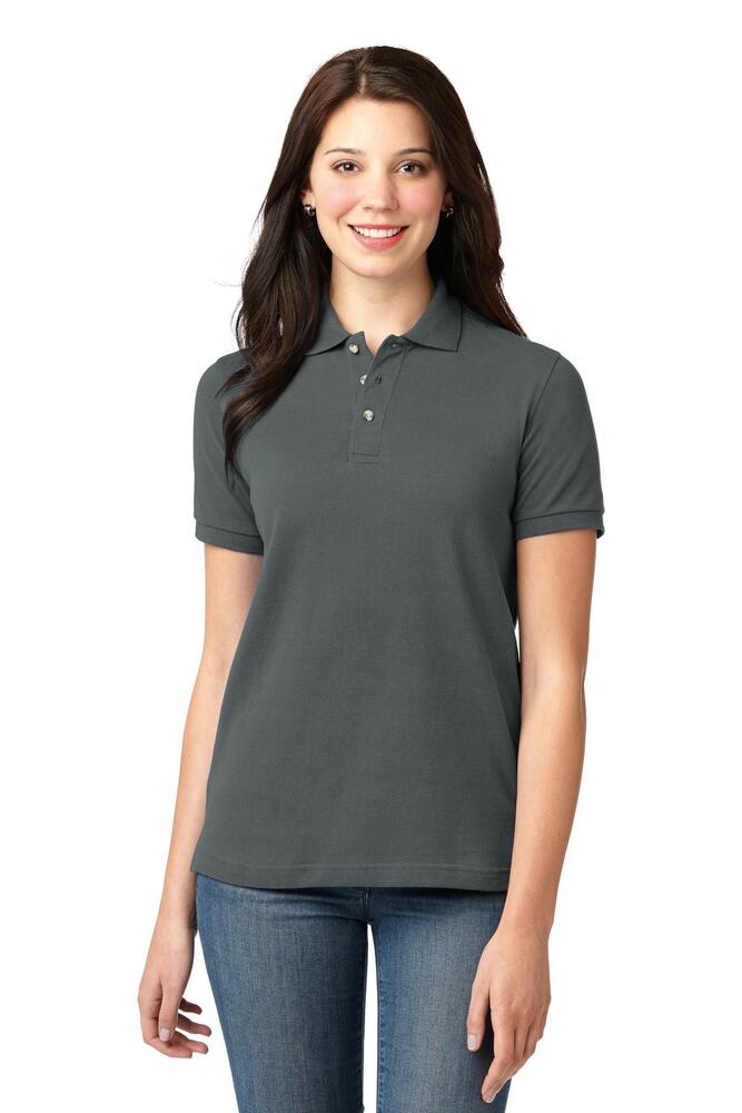 Port Authority L420 Ladies Heavyweight Cotton Pique Polo Front Fullsize"