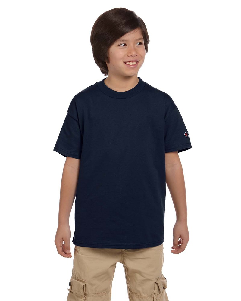 Champion T435 Youth 6.1 oz. Short-Sleeve T-Shirt Front Fullsize"