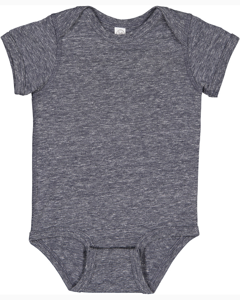 rabbit skins 4491 infant harborside melange jersey bodysuit Front Fullsize