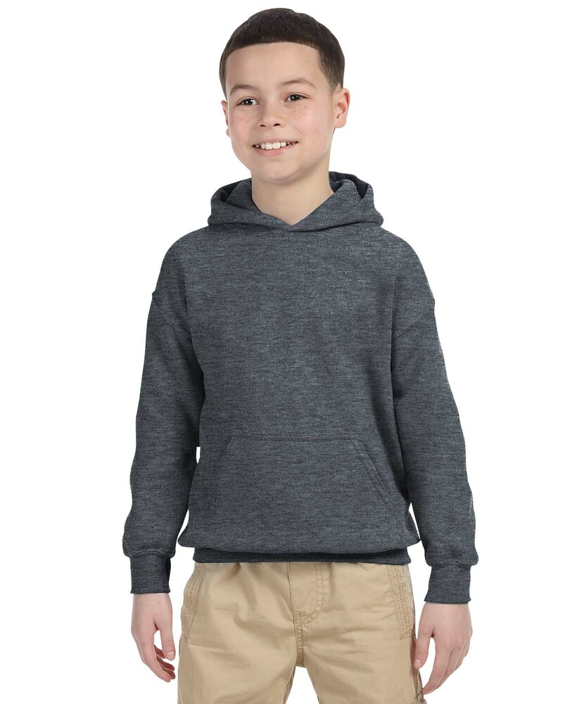 Gildan G185B Youth Heavy Blend™ 8 oz., 50/50 Hooded Sweatshirt Front Fullsize"