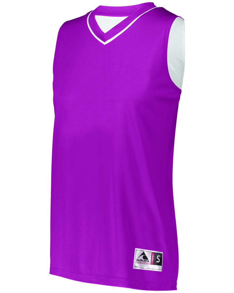 augusta sportswear 154 ladies' reversible two-color sleeveless jersey Front Fullsize