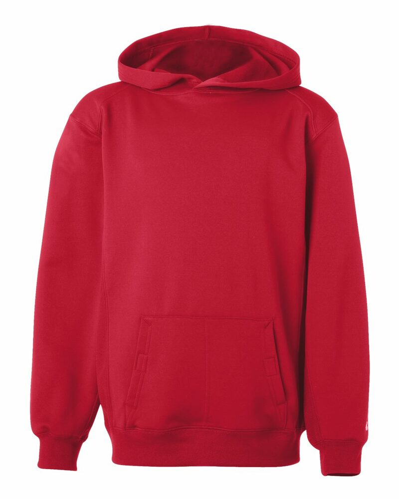 Badger Sport 2454 Perf. Fleece Youth Hood Front Fullsize"