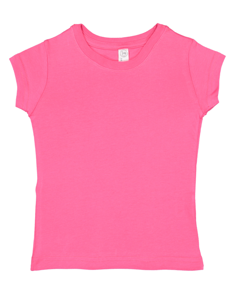 Rabbit Skins 3316 Toddler Girls' Fine Jersey T-Shirt Front Fullsize"