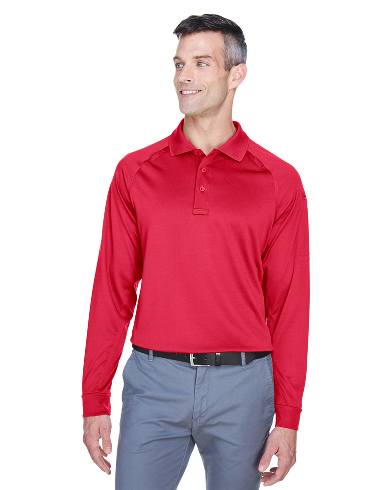 Harriton M211L Men's Advantage Snag Protection Plus Long-Sleeve Tactical Polo Front Fullsize"