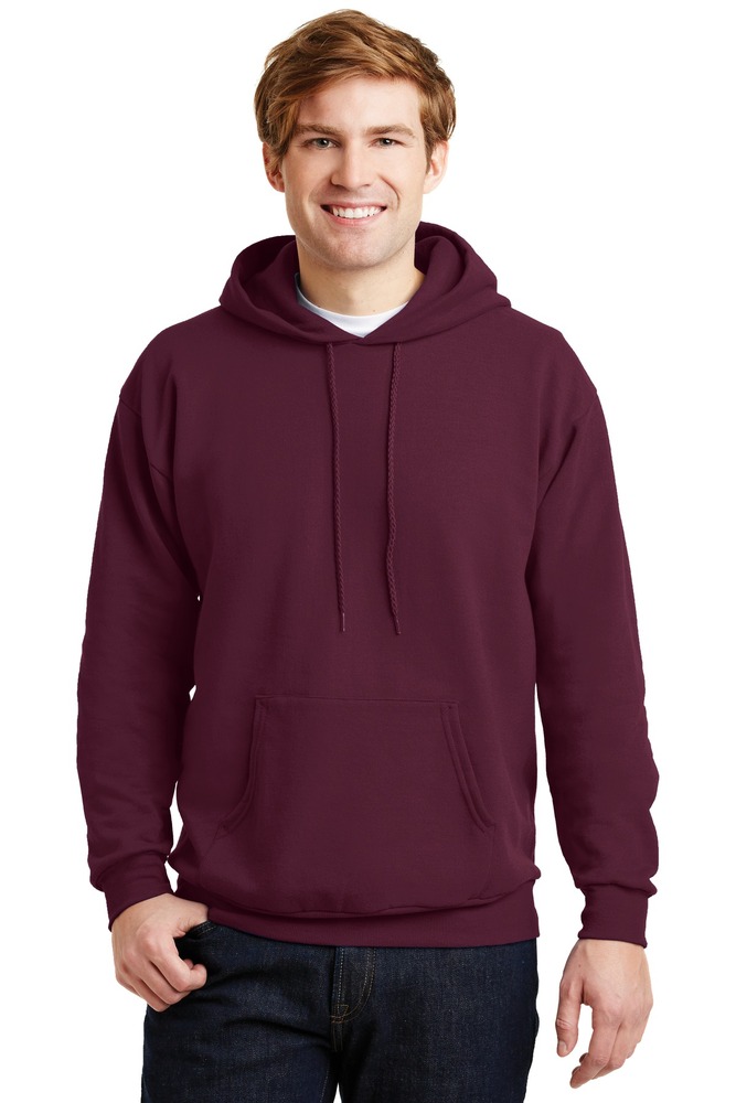 Hanes P170 Unisex Ecosmart® 50/50 Pullover Hooded Sweatshirt Front Fullsize"