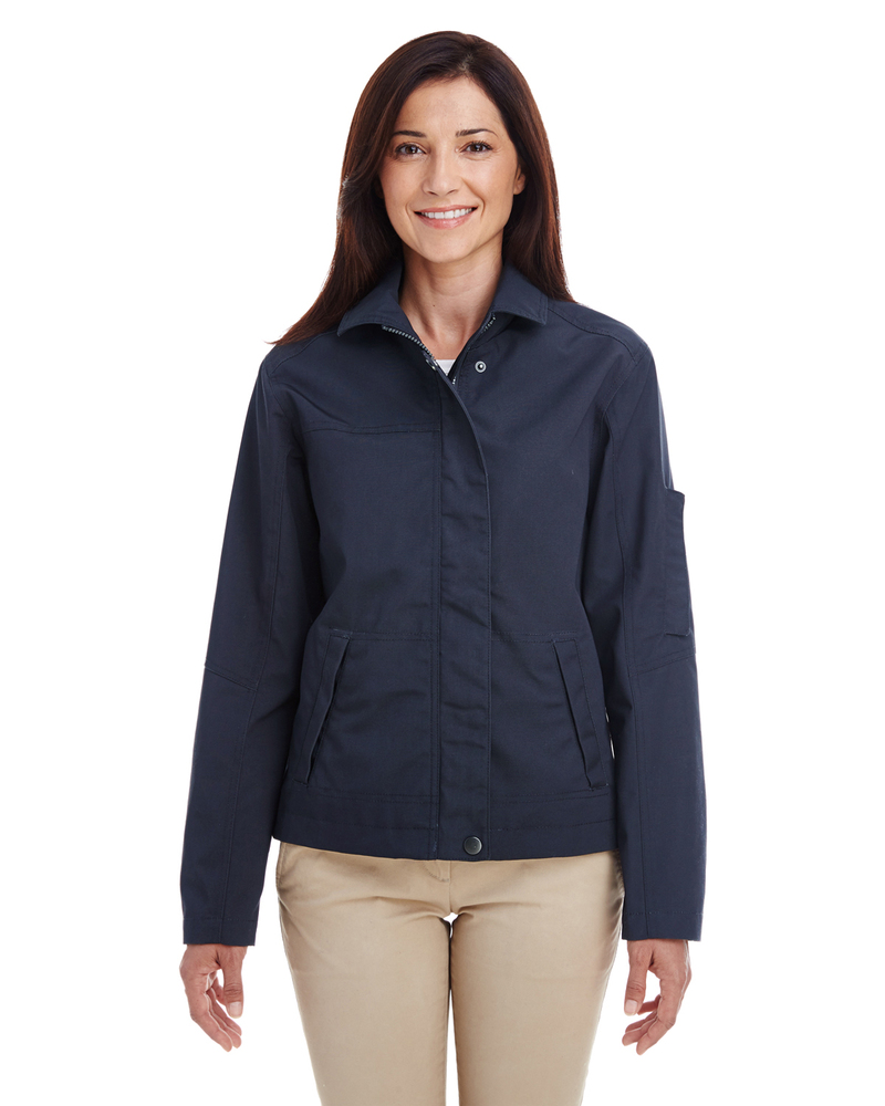 harriton m705w ladies' auxiliary canvas work jacket Front Fullsize