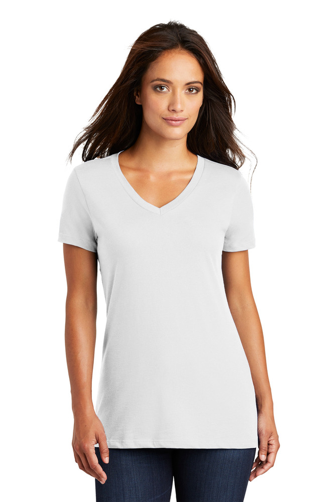 District DM1170L Women's Perfect Weight ® V-Neck Tee Front Fullsize"