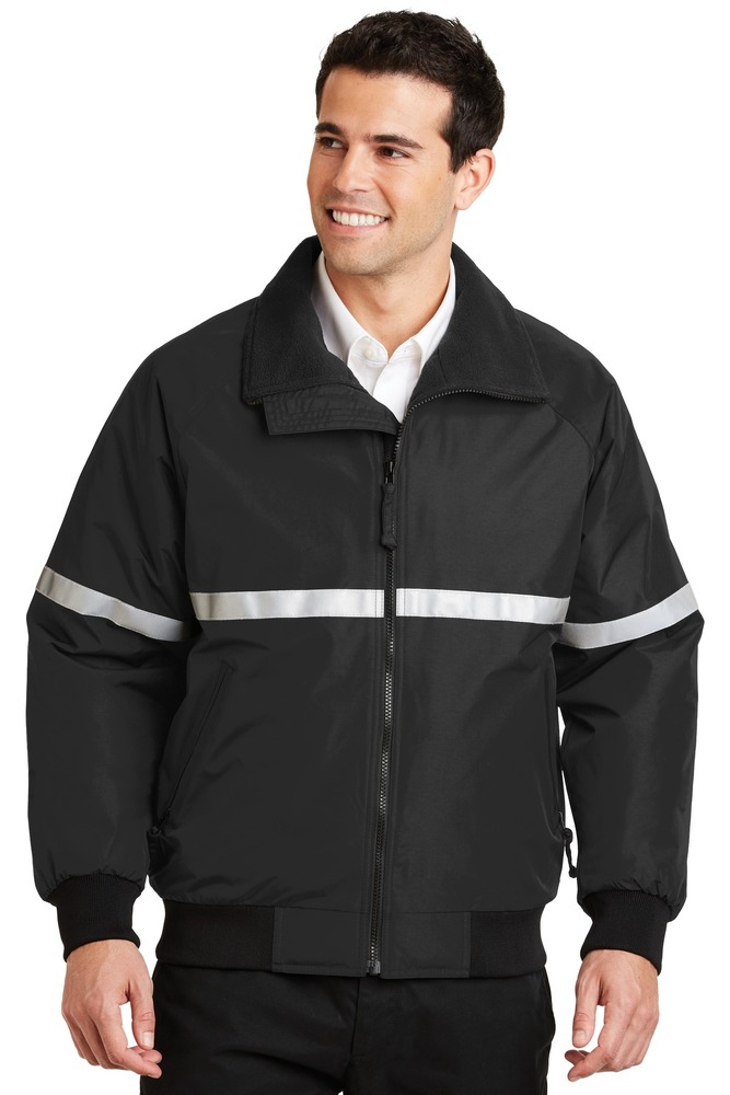 port authority j754r challenger™ jacket with reflective taping Front Fullsize