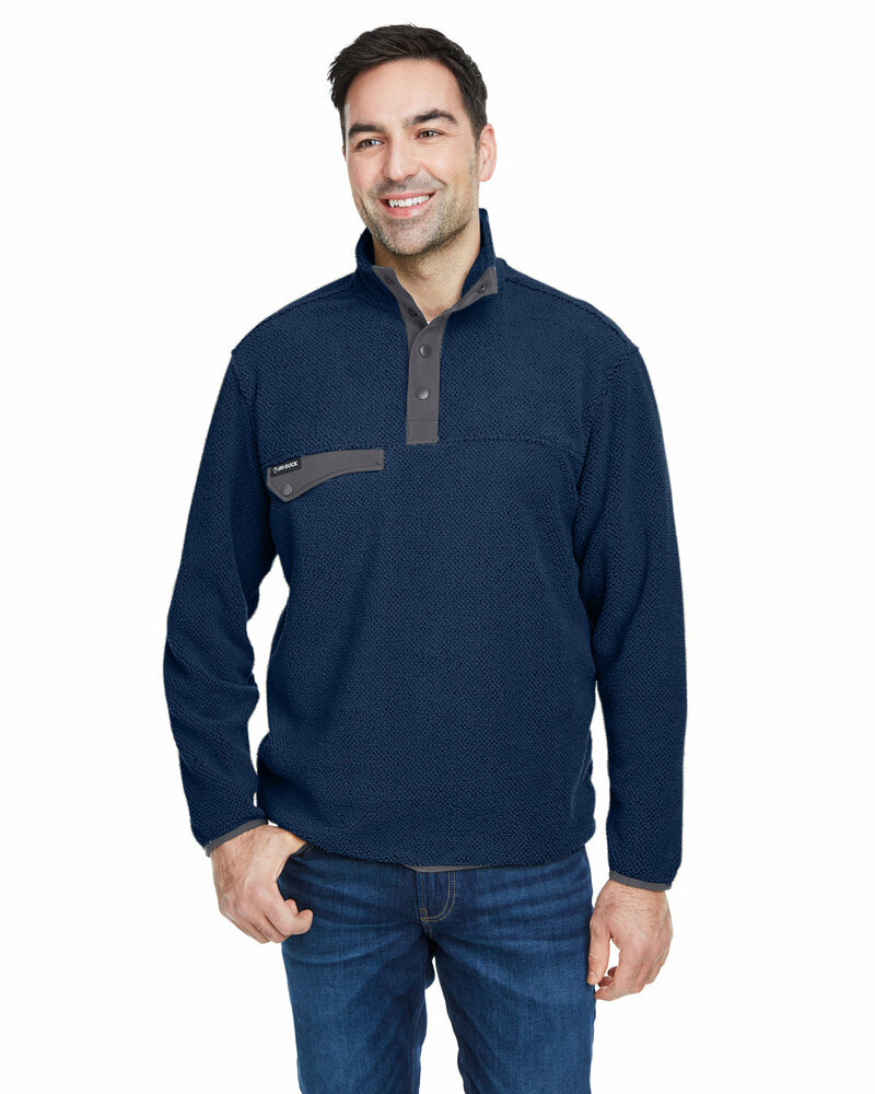 dri duck 7355 men's brooks sherpa fleece pullover Front Fullsize