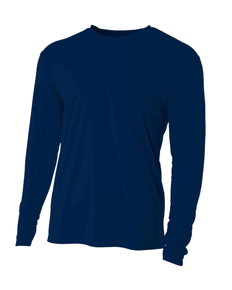 A4 N3165 Men's Cooling Performance Long Sleeve T-Shirt Front Fullsize"