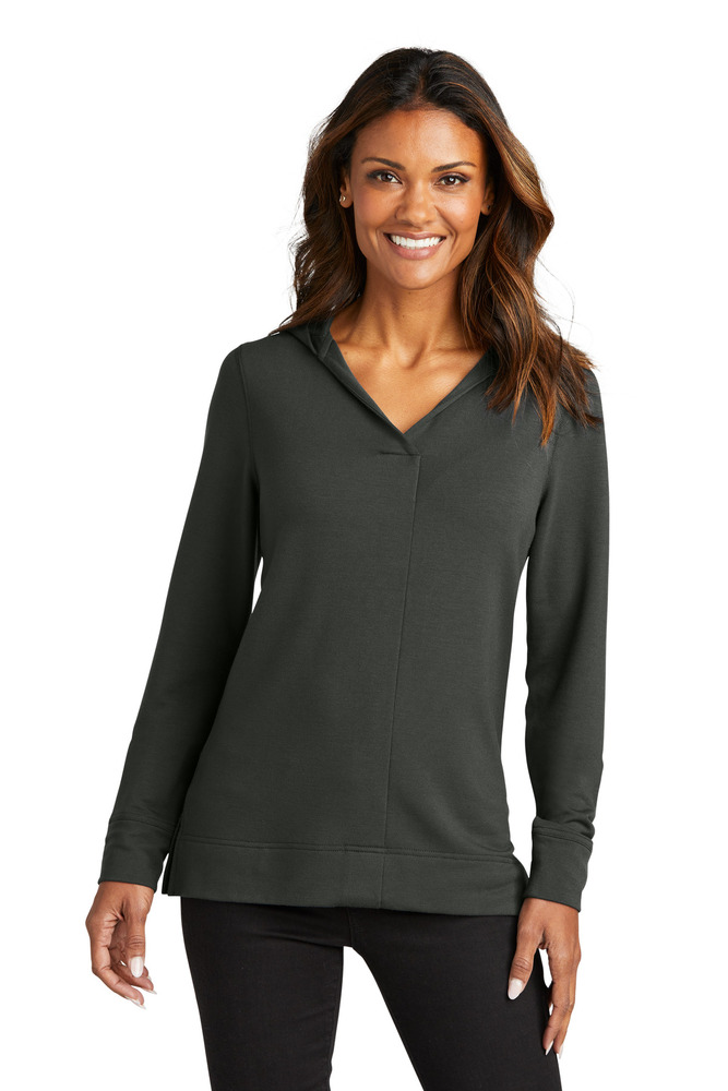 Port Authority LK826 Ladies Microterry Pullover Hoodie Front Fullsize"