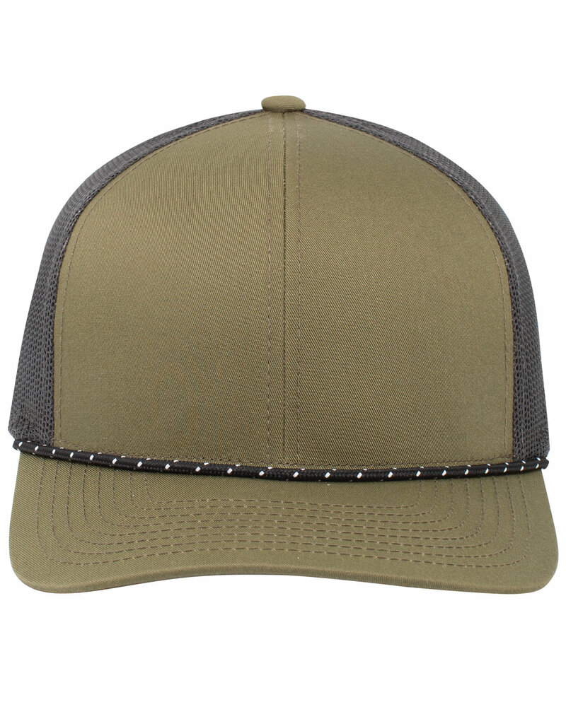 pacific headwear 104br trucker snapback braid cap Front Fullsize