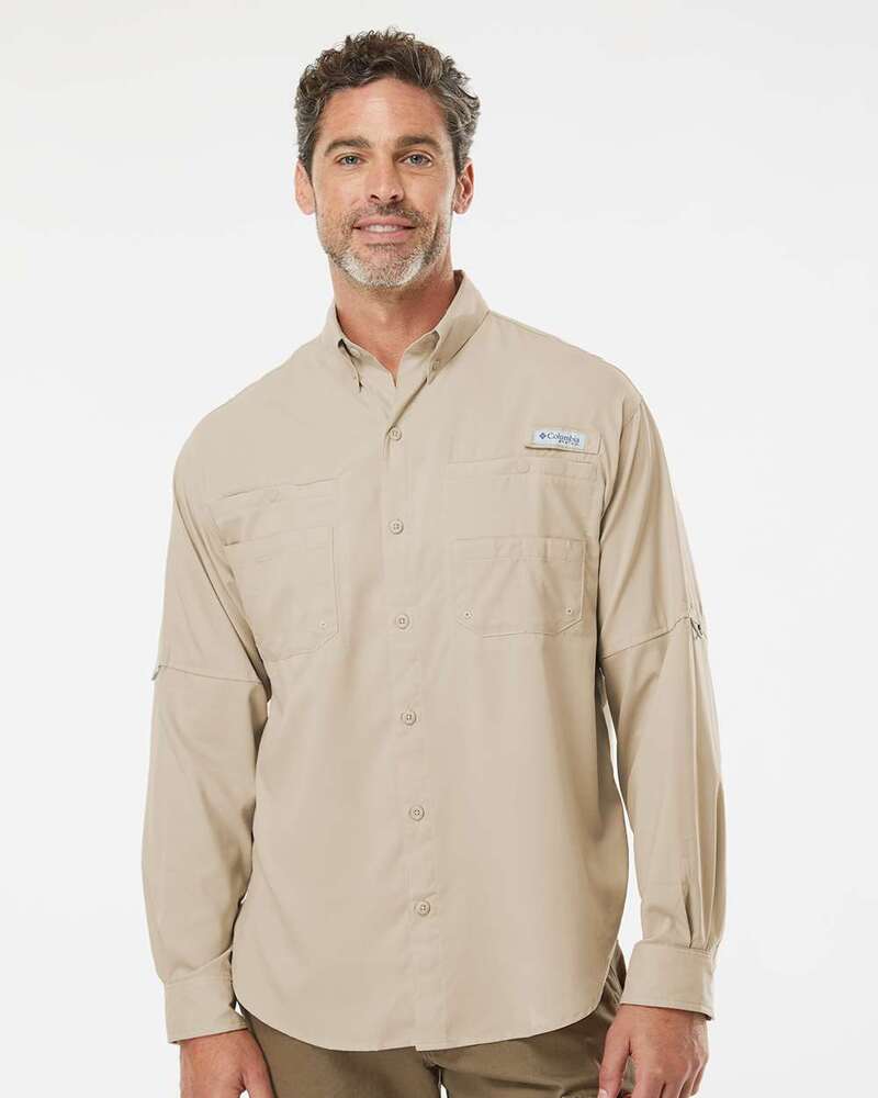 Columbia 212467 PFG Tamiami™ II Long Sleeve Shirt Front Fullsize"