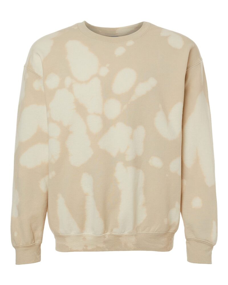 dyenomite 681bw essential fleece bleach wash crewneck sweatshirt Front Fullsize