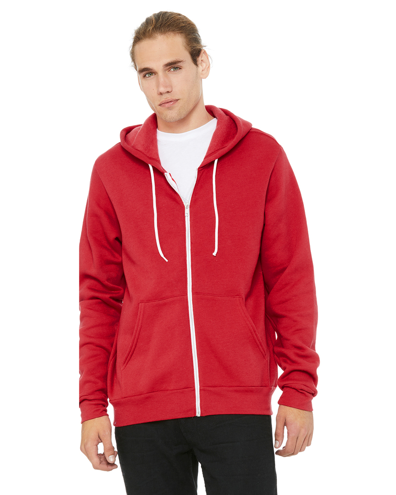 Bella + Canvas 3739 Unisex Sponge Fleece Full-Zip Hooded Sweatshirt Front Fullsize"