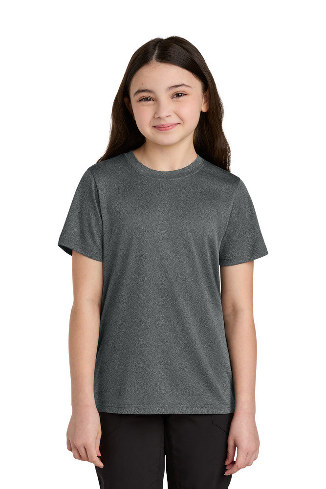 Port & Company PC390Y Port & Co ™ Youth Heather Performance Tee Front Fullsize"