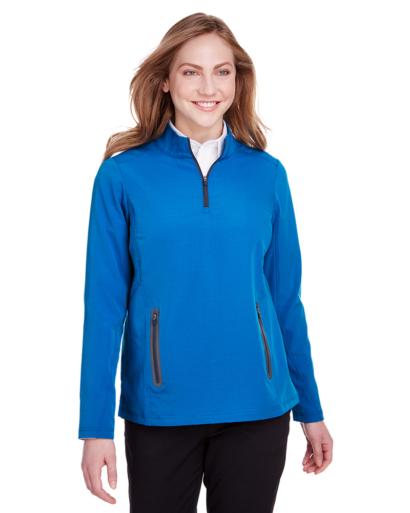 north end ne401w ladies' quest stretch quarter-zip Front Fullsize