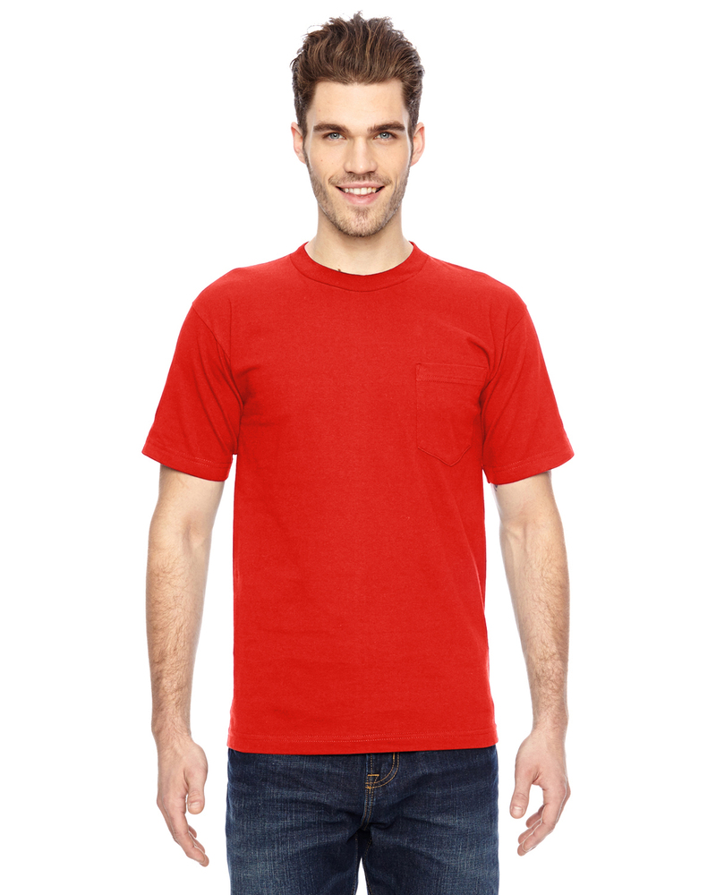 Bayside BA7100 Adult 6.1 oz., 100% Cotton Pocket T-Shirt Front Fullsize"