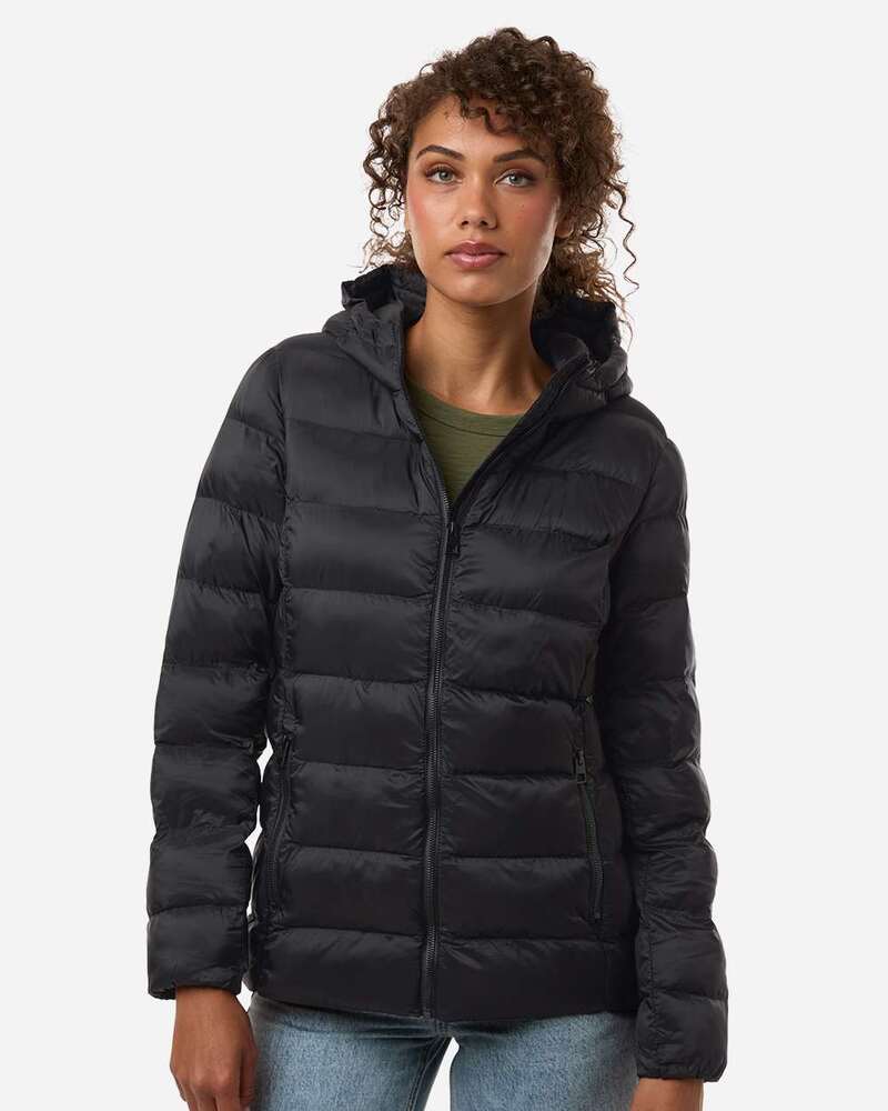 Weatherproof W26715 Women's Lightweight Poly-filled Hooded Puffer Jacket Front Fullsize"