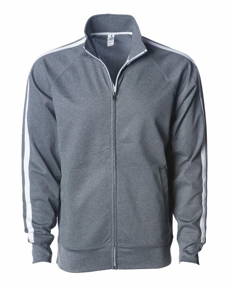 Independent Trading Co. EXP70PTZ Unisex Poly-Tech Full-Zip Track Jacket Front Fullsize"